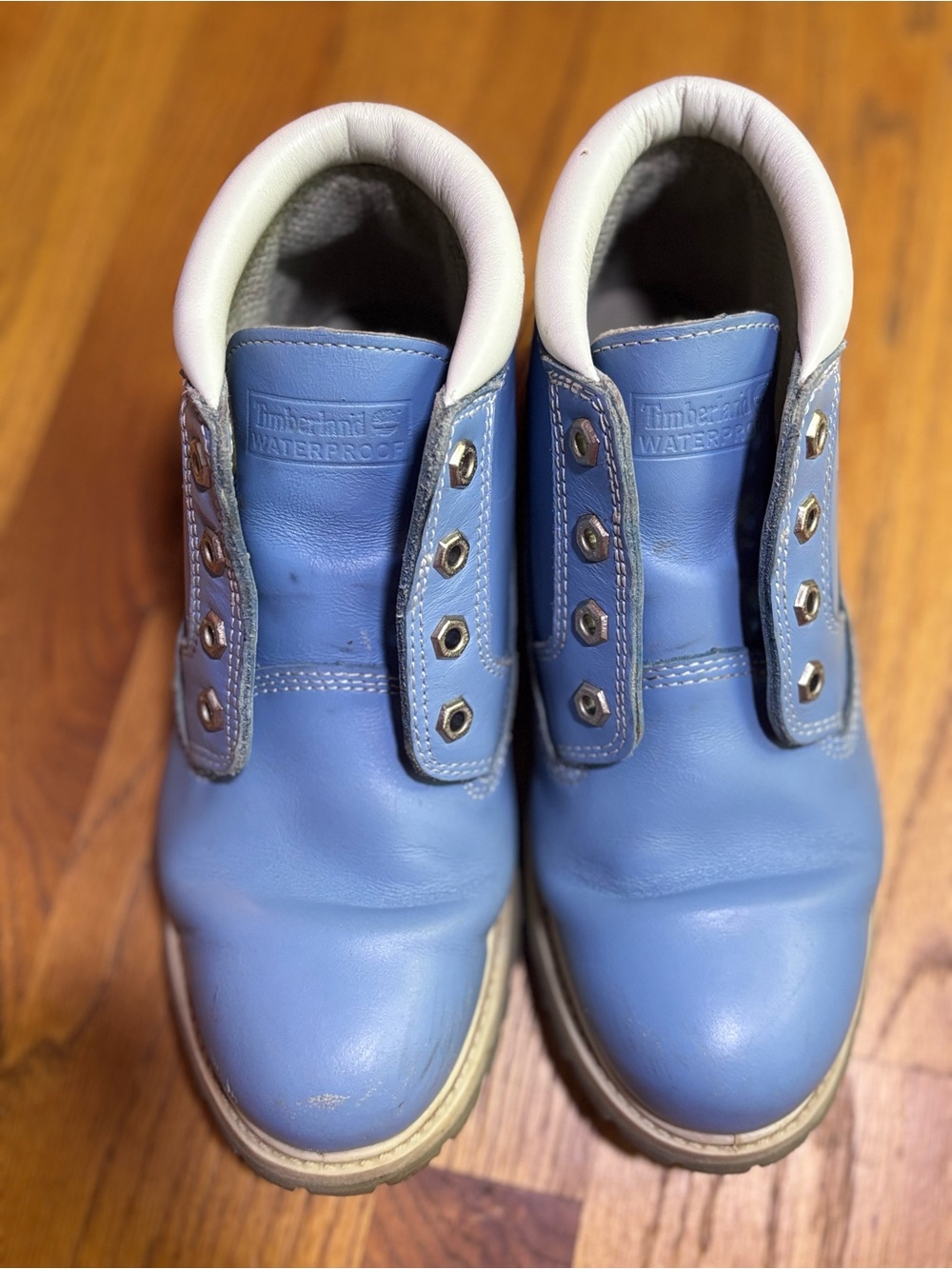 Timberland Women’s 8.5 Periwinkle Blue Leather Waterproof Boots